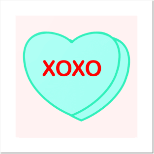 Conversation Heart: XOXO Posters and Art